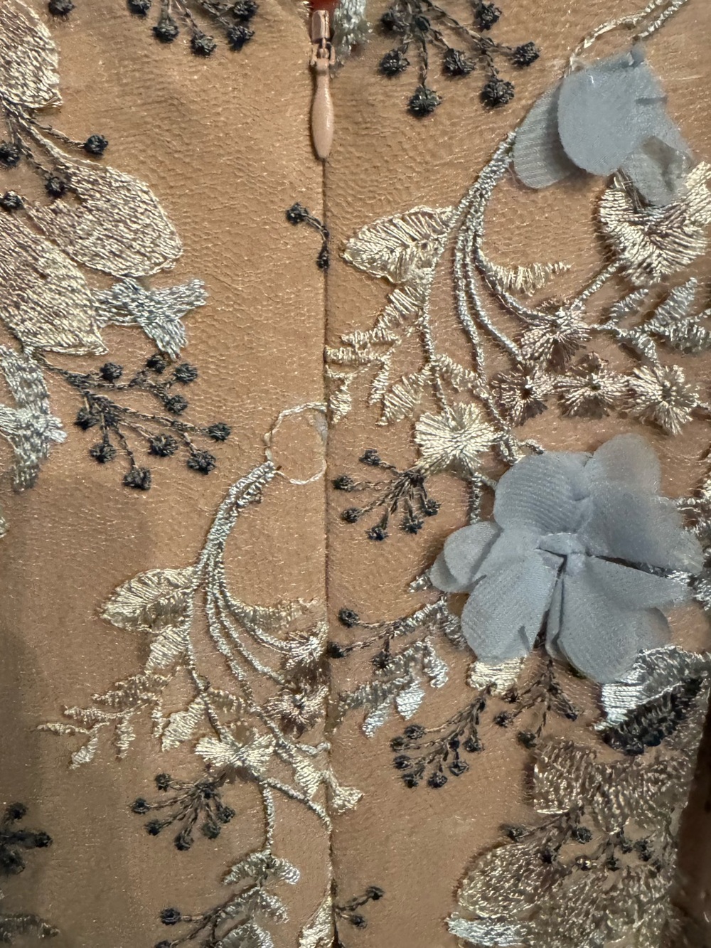 NWT Dress The Population Elegant Floral Embroidered Maxi Dress in Mineral Blue 🦋 - Picture 9 of 10